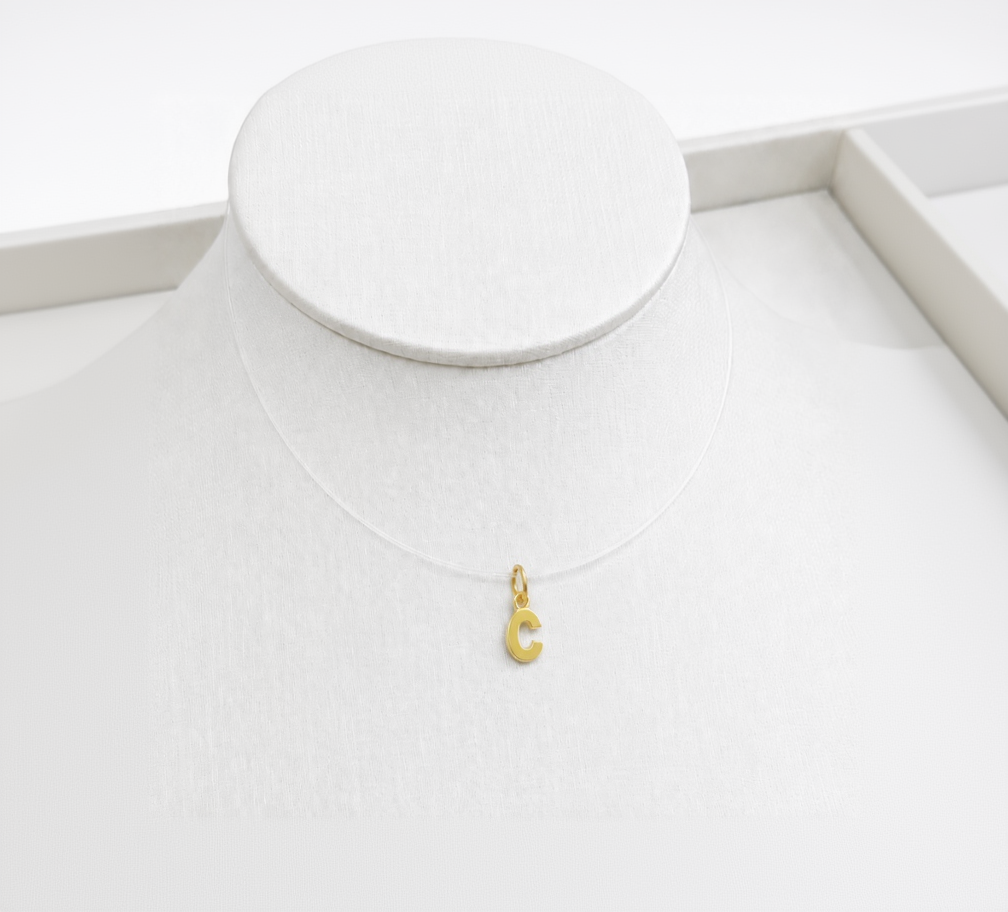 COLAR DE NYLON INICIAL - DOURADO