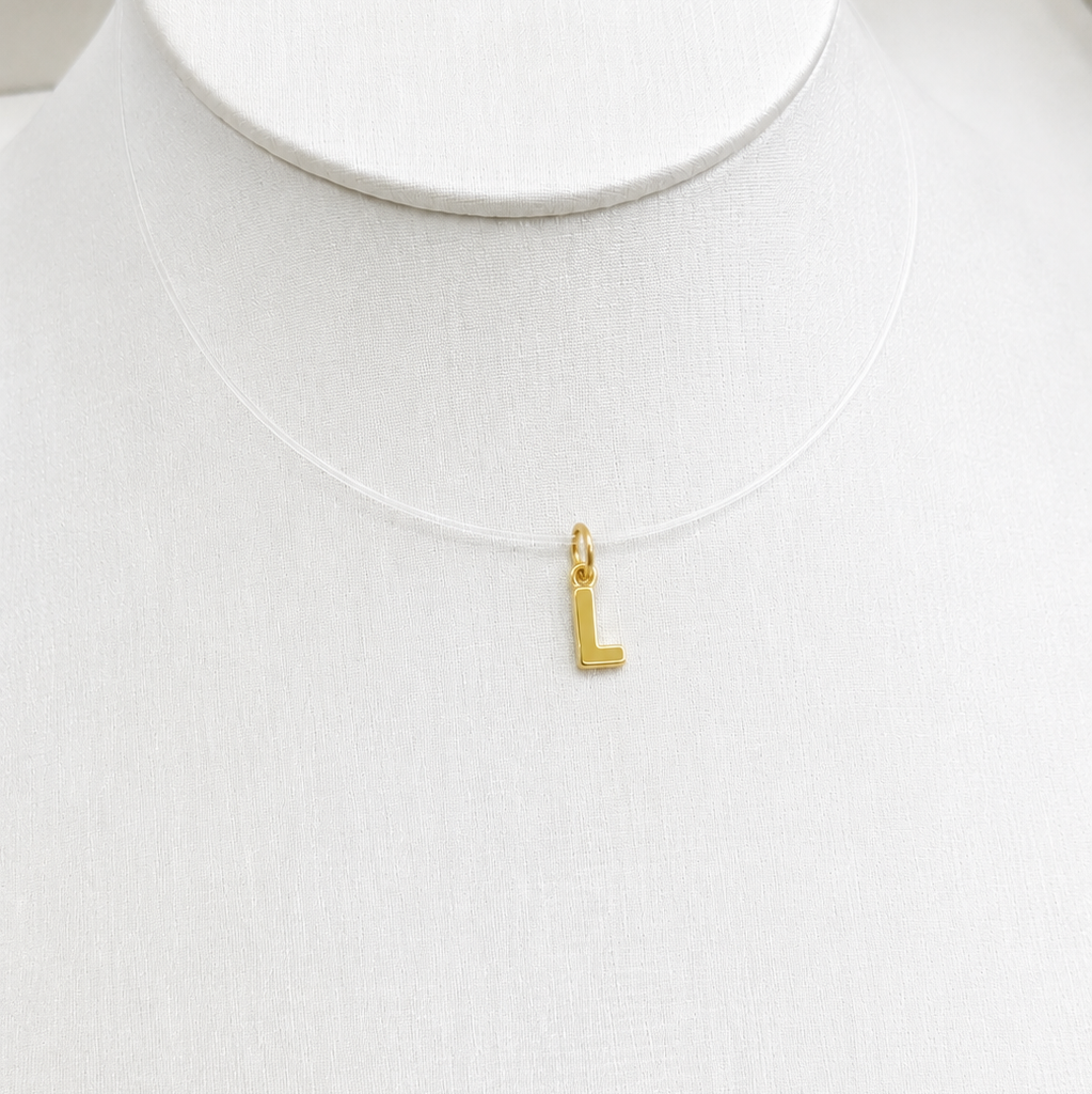 COLAR DE NYLON INICIAL - DOURADO