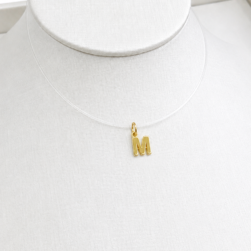COLAR DE NYLON INICIAL - DOURADO