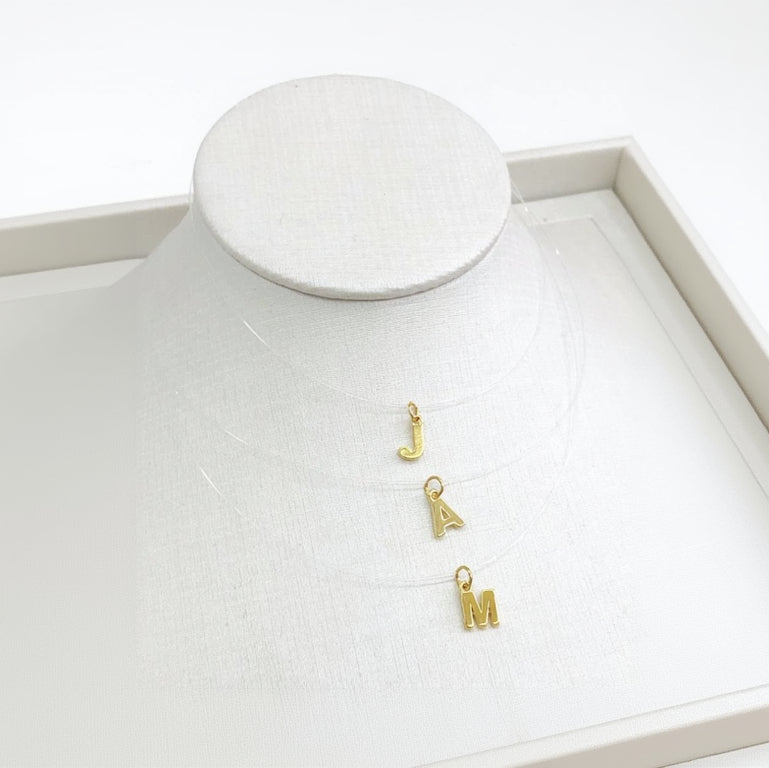 COLAR DE NYLON INICIAL - DOURADO